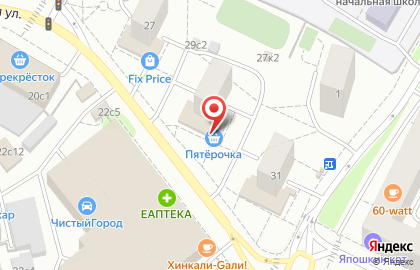 Супермаркет Пятёрочка на метро Алексеевская на карте