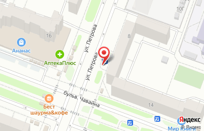 Продуктовый павильон на улице Петрова на карте