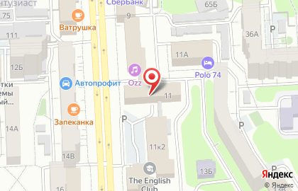 Грузовой поток Челябинск на карте