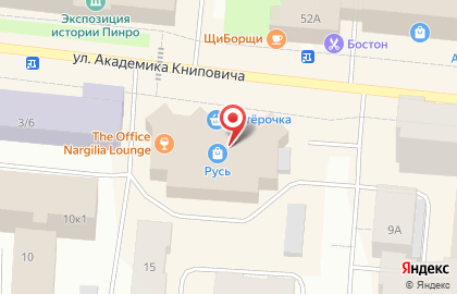 Супермаркет SPAR на улице Академика Книповича на карте