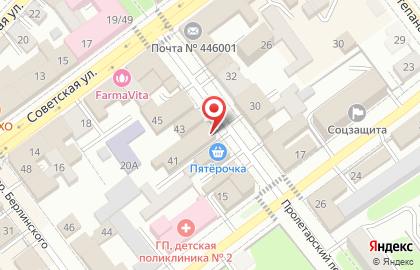 Супермаркет Пятёрочка в Пролетарском переулке на карте