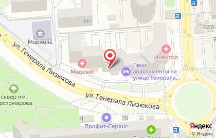 Медицинский центр Лечу.ру на улице Генерала Лизюкова на карте