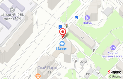 Супермаркет Магнит в Москве на карте