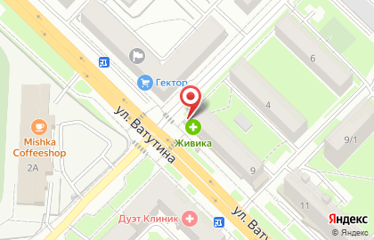 Копицентр на площади Карла Маркса на карте