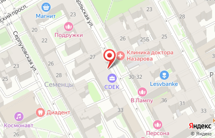 Служба экспресс-доставки Сдэк на Технологическом институте I на карте