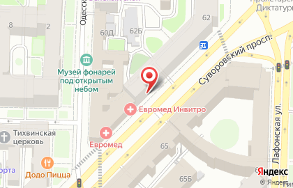 Детский сад №48 на Суворовском проспекте на карте