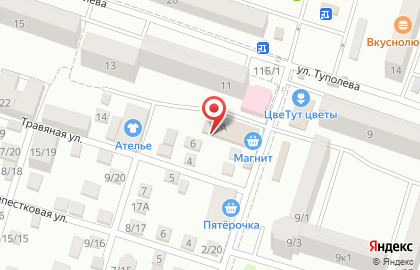 Сеть супермаркетов Магнит на улице Туполева на карте
