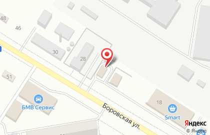 Автомойка Дельфин на Боровской улице на карте