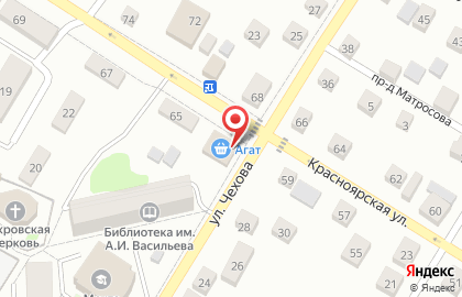 Магазин Агат на улице Чехова на карте