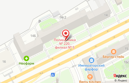 Западного АО при Поликлинике # 57 на карте