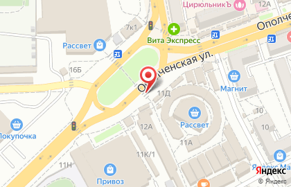 Магазин фруктов и овощей в Тракторозаводском районе на карте