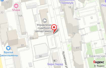 Автостоянка в Екатеринбурге на карте