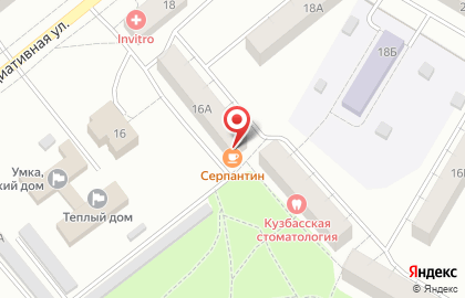 Кафе Серпантин на Инициативной улице на карте