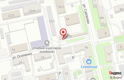 Аптека Фарммед на улице Полины Осипенко на карте