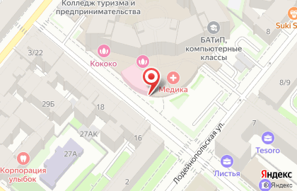 Приемная комиссия и компьютерные классы БАТиП на Петрозаводской улице, 13а на карте