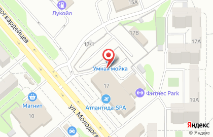 Сертифицированный автосервис АвтоСТОп на улице Молодогвардейцев на карте