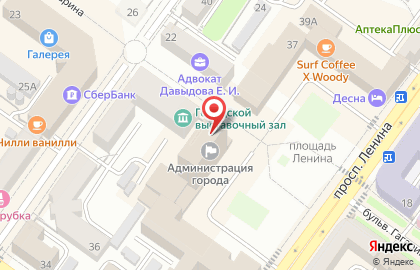 ОАО Банкомат, Среднерусский банк Сбербанка России на проспекте Ленина на карте