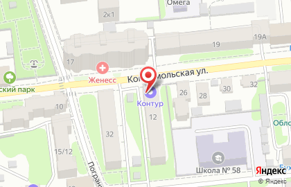 Сервисный центр Контур+ на Комсомольской на карте
