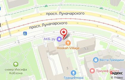 Магазин разливного пива Выбеерии на проспекте Луначарского на карте