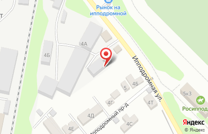 Фруктово-овощная база на Ипподромной улице на карте