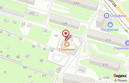 Гостиница Скорпион в Пролетарском районе на карте