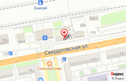 Пиццерия Доро в Свердловском районе на карте