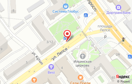 Евросеть на улице Лепсе на карте