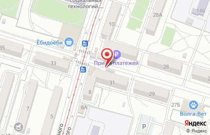 Мясная лавка в Краснооктябрьском районе на карте