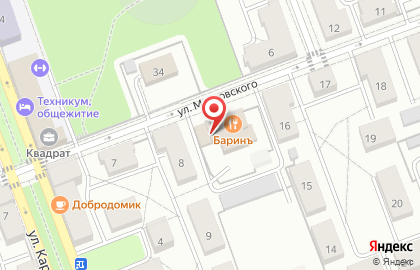 Ресторан Барин в Ангарске на карте