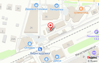 Киоск по продаже фруктов и овощей, Всеволожский район на Советской улице на карте