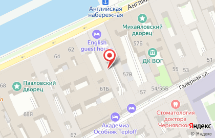 Бальзак на Английской набережной на карте
