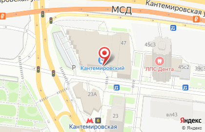 Фитнес-клуб DDX Fitness на метро Кантемировская на карте