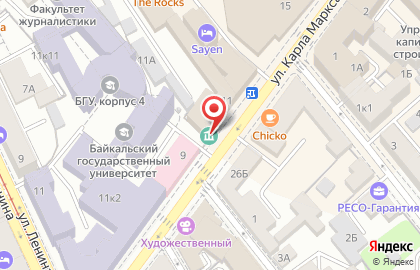 Иркутский областной краеведческий музей на улице Карла Маркса на карте
