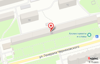 Сеть супермаркетов Виват на площади Генерала Черняховского на карте