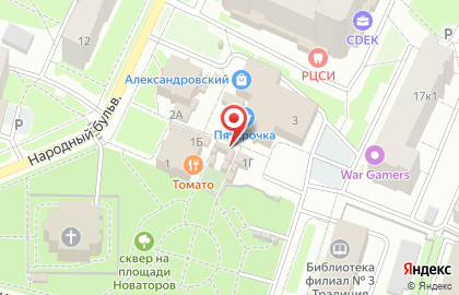 Магазин кондитерских изделий на Народном бульваре на карте