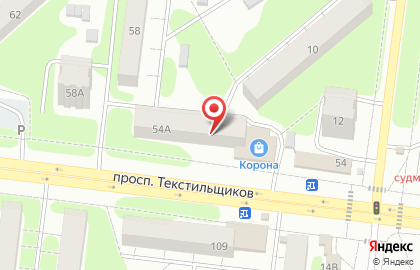 ТЦ Корона на проспекте Текстильщиков на карте