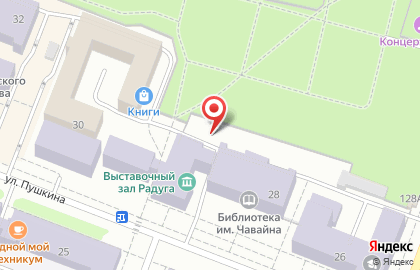 Республиканская детская библиотека на улице Пушкина на карте