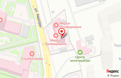 Многопрофильный медицинский центр МЕДСИ-Промедицина на улице Авроры на карте