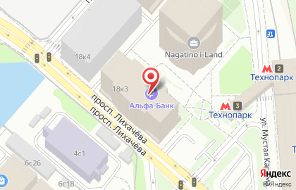 Банкомат Альфа-Банк на проспекте Андропова, 18 к 3 на карте