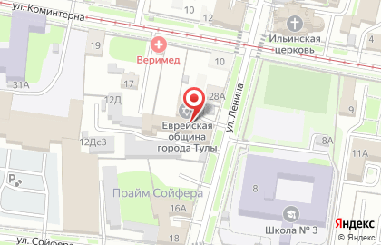 Еврейская национально-культурная автономия Тульской области на карте
