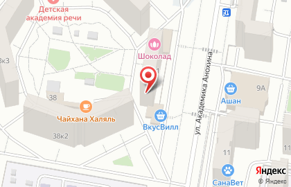 Филейный ряд на улице Академика Анохина на карте