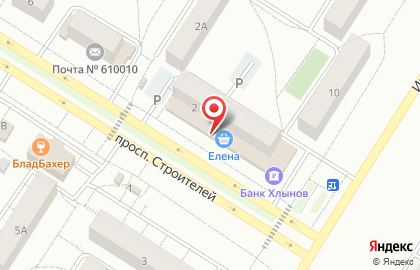 ТЦ Елена на проспекте Строителей на карте