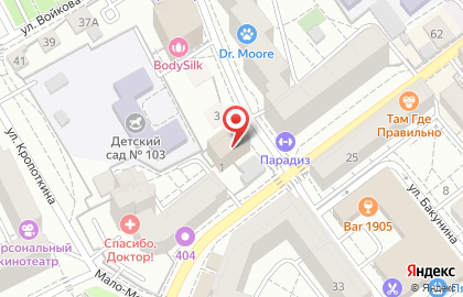 Служба заселения АдресОК в Бакунинском переулке на карте