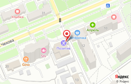 Салон-парикмахерская Позитив на улице Чехова на карте