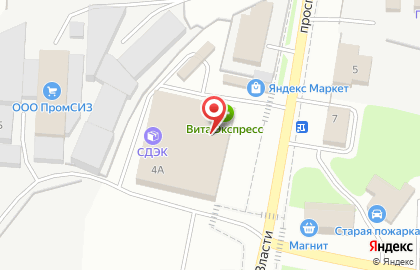 Супермаркет Eurospar в Гусь-Хрустальном на карте