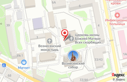 Храм в честь иконы Всех скорбящих Радость в Тамбове на карте
