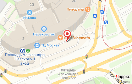 Кофейня Шоколадница на площади Александра Невского на карте