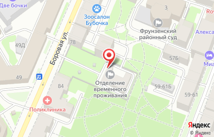 Комплексный центр социального обслуживания населения Фрунзенского района Санкт-Петербурга в Фрунзенском районе на карте