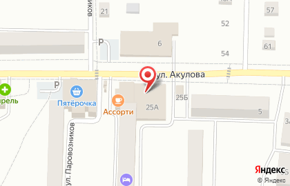 Магазин Монетка на улице Паровозников на карте