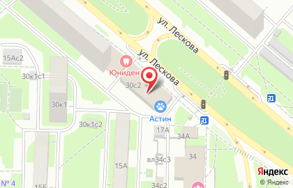 Ветеринарная клиника Астин на улице Лескова на карте